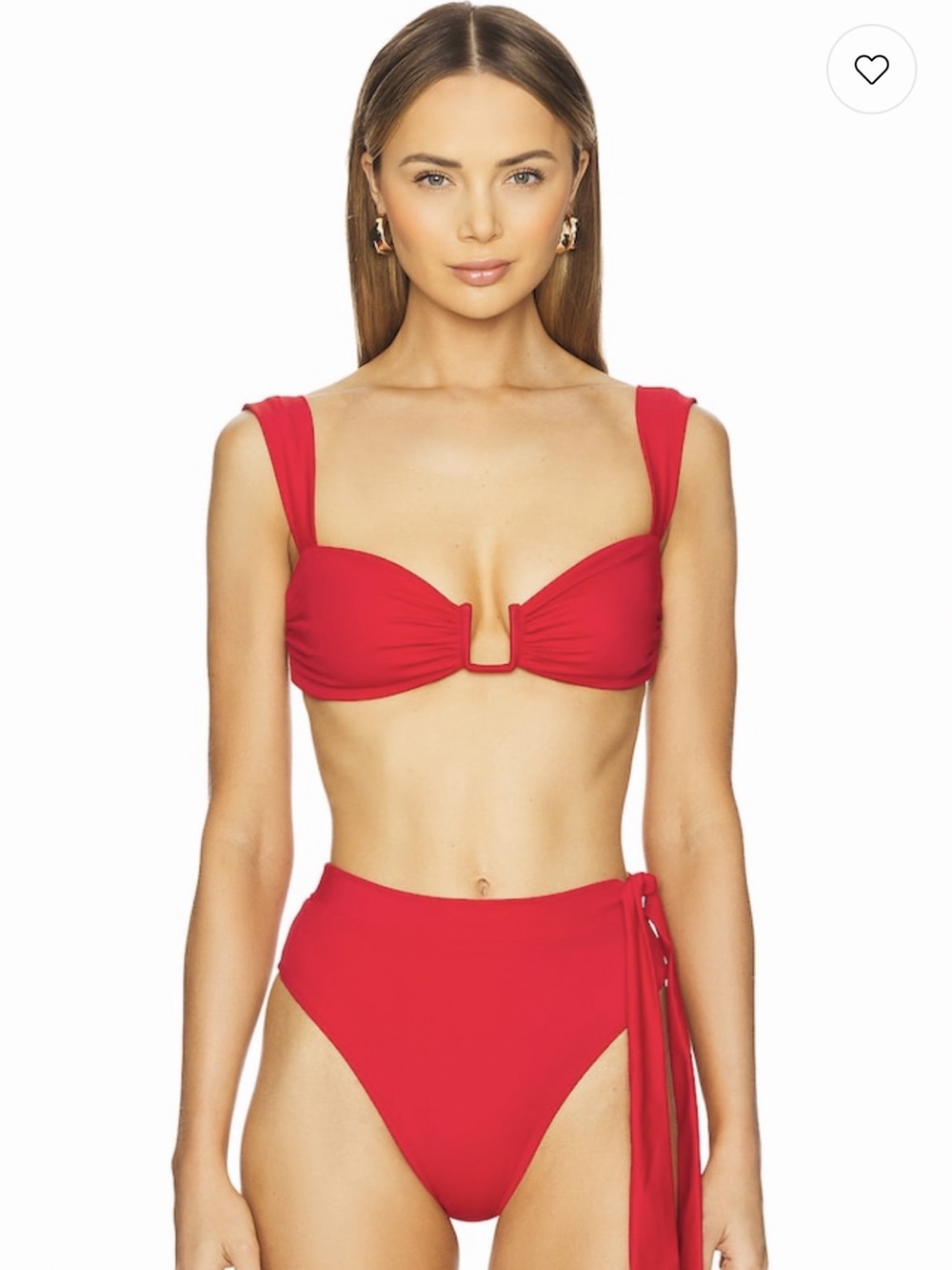 Away That Day Cannes Red Bikini Top Sz Medium